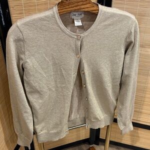 Dear Rose Metallic Knit Cardigan - Champagne Gold